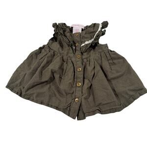 Tommy Bahama Baby Girl 0-3M Forest Green Dress 100% Cotton